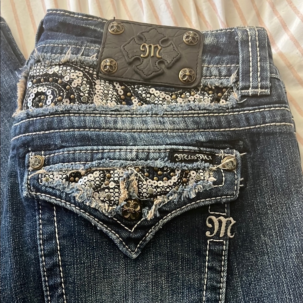 Miss Me Blue Flare Wide Leg Jeans